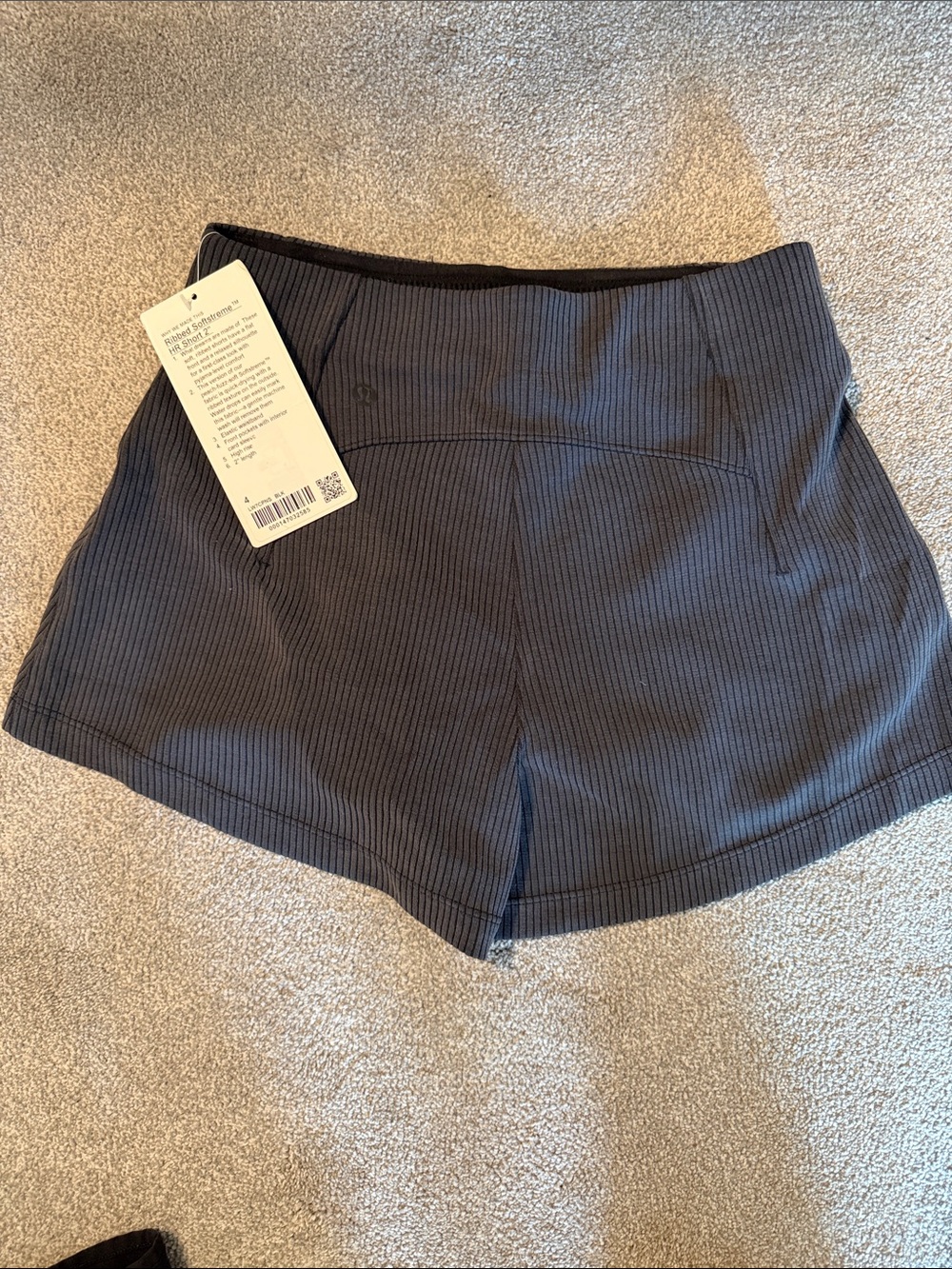 lululemon athletica Women’s Ribbed Athletic Shorts - Charcoal